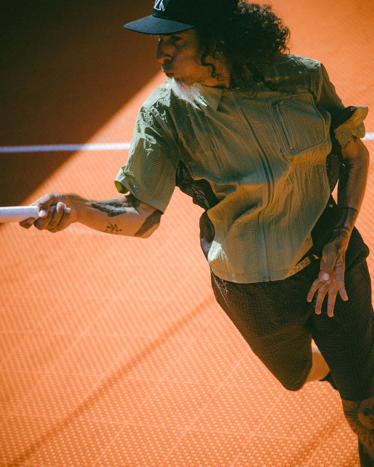 Brain Dead Equipment Hitting Shirt - Dusky Green - Image 6