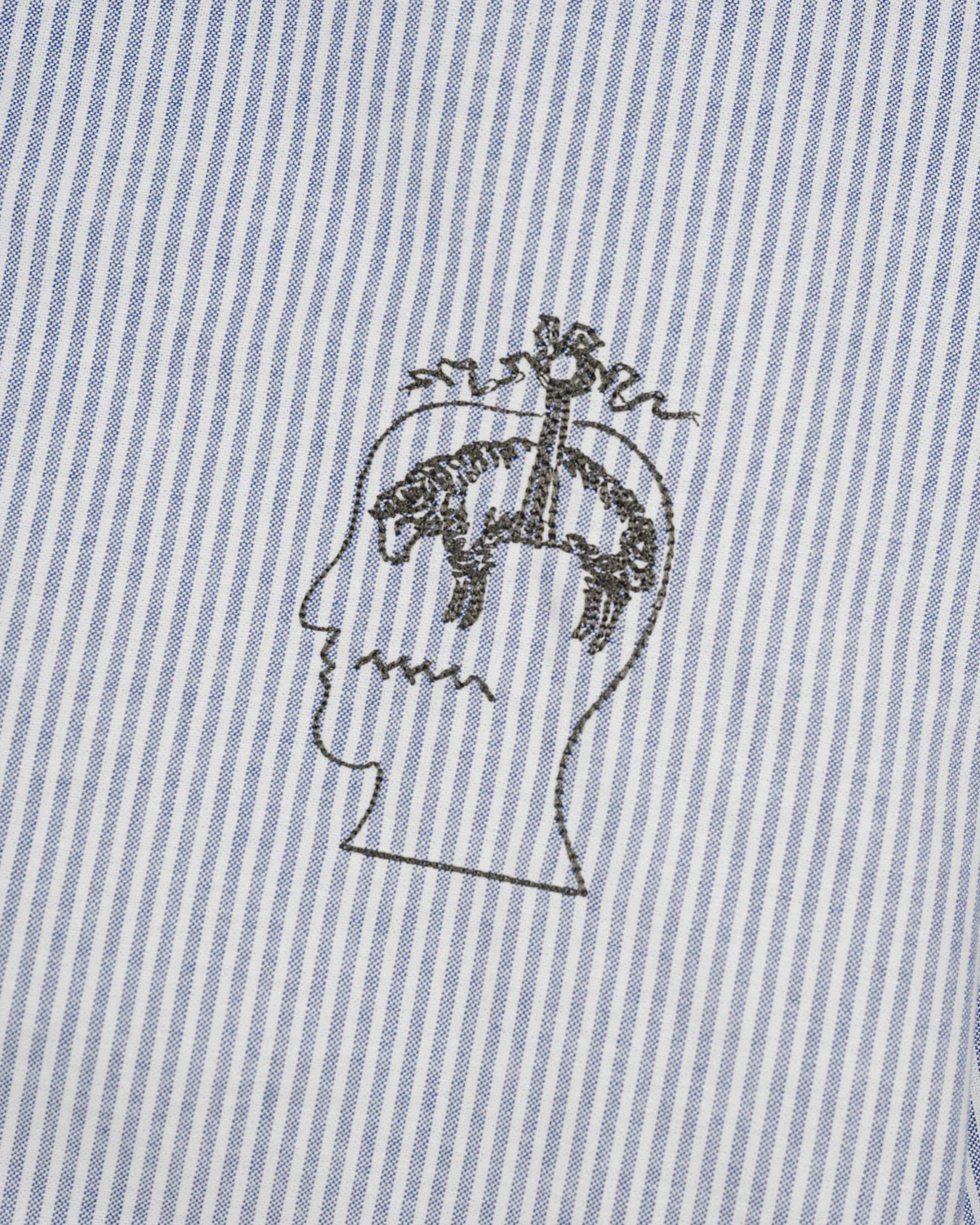 Brooks Brothers California Embroidered Striped Oxford Button Up Shirt - Blue - Image 5