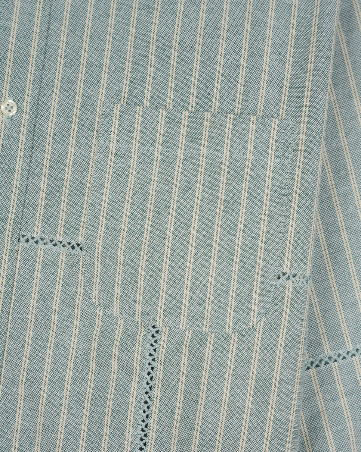 Brooks Brothers California Patchwork Oxford Button Up Shirt - Green - Image 5