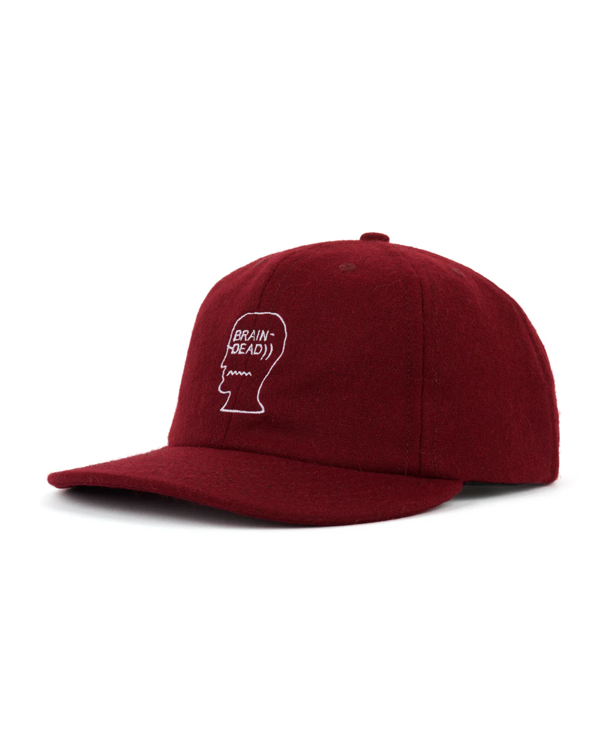 Flannel Logohead 6 Panel Hat- Burgundy - Image 3