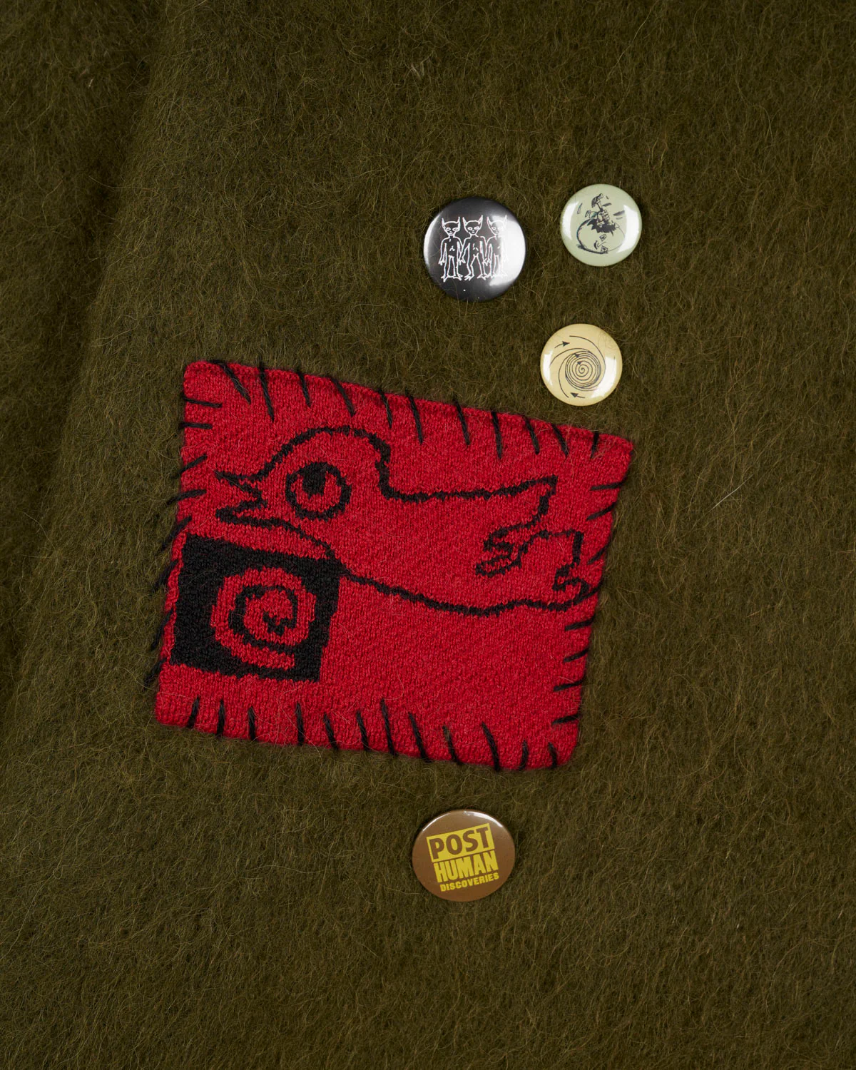 Future Vision Boxy Knit Sweater - Olive - Image 4