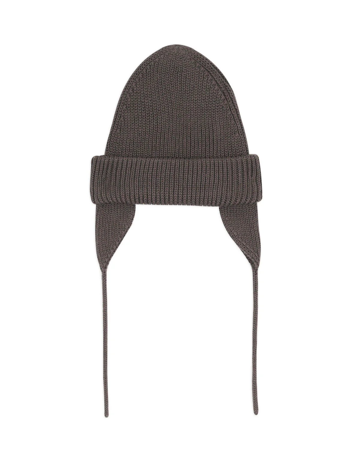 Knitted Ear Flap Beanie - Black - Image 3
