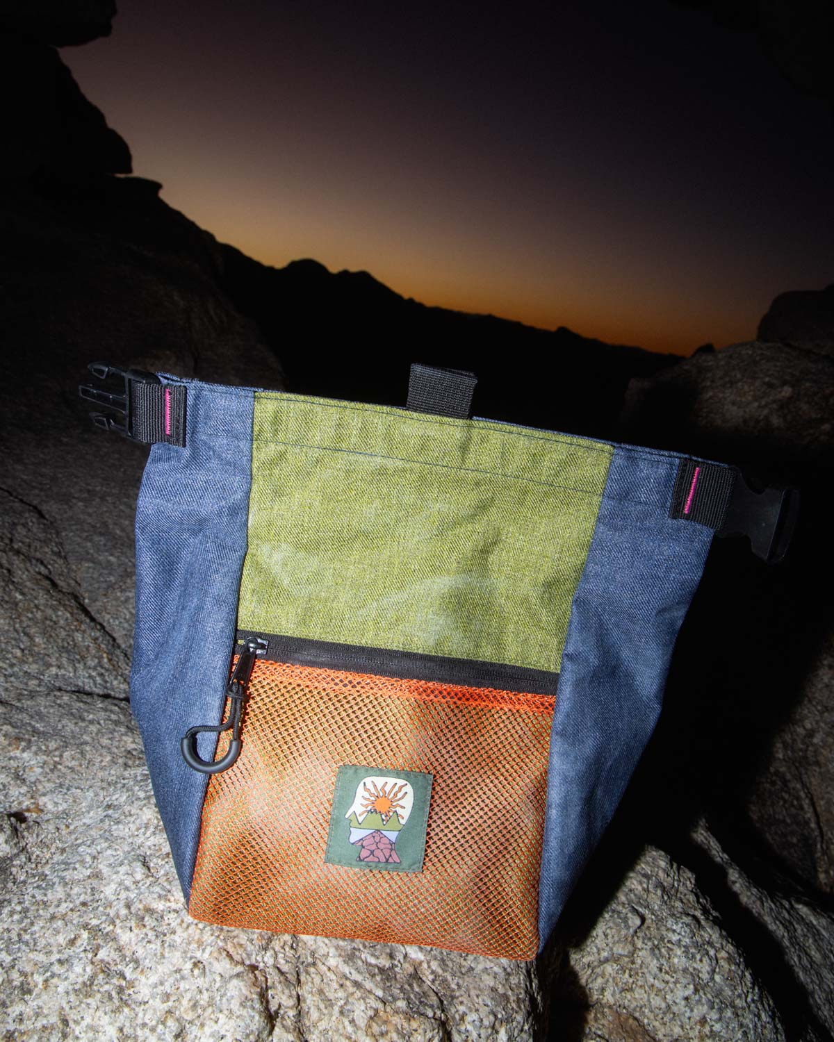 Large Brain Dead Equipment Chalk Bag - Green Multi - Image 3