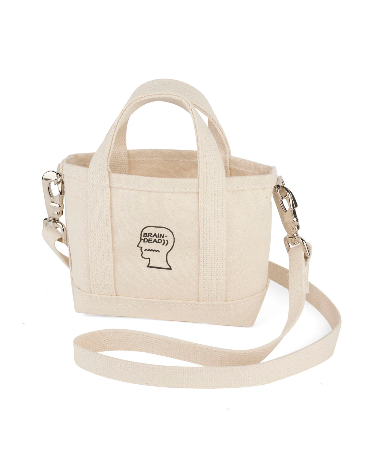 Brain Dead x Steele Logohead Canvas Mini Tote - Natural - Image 4