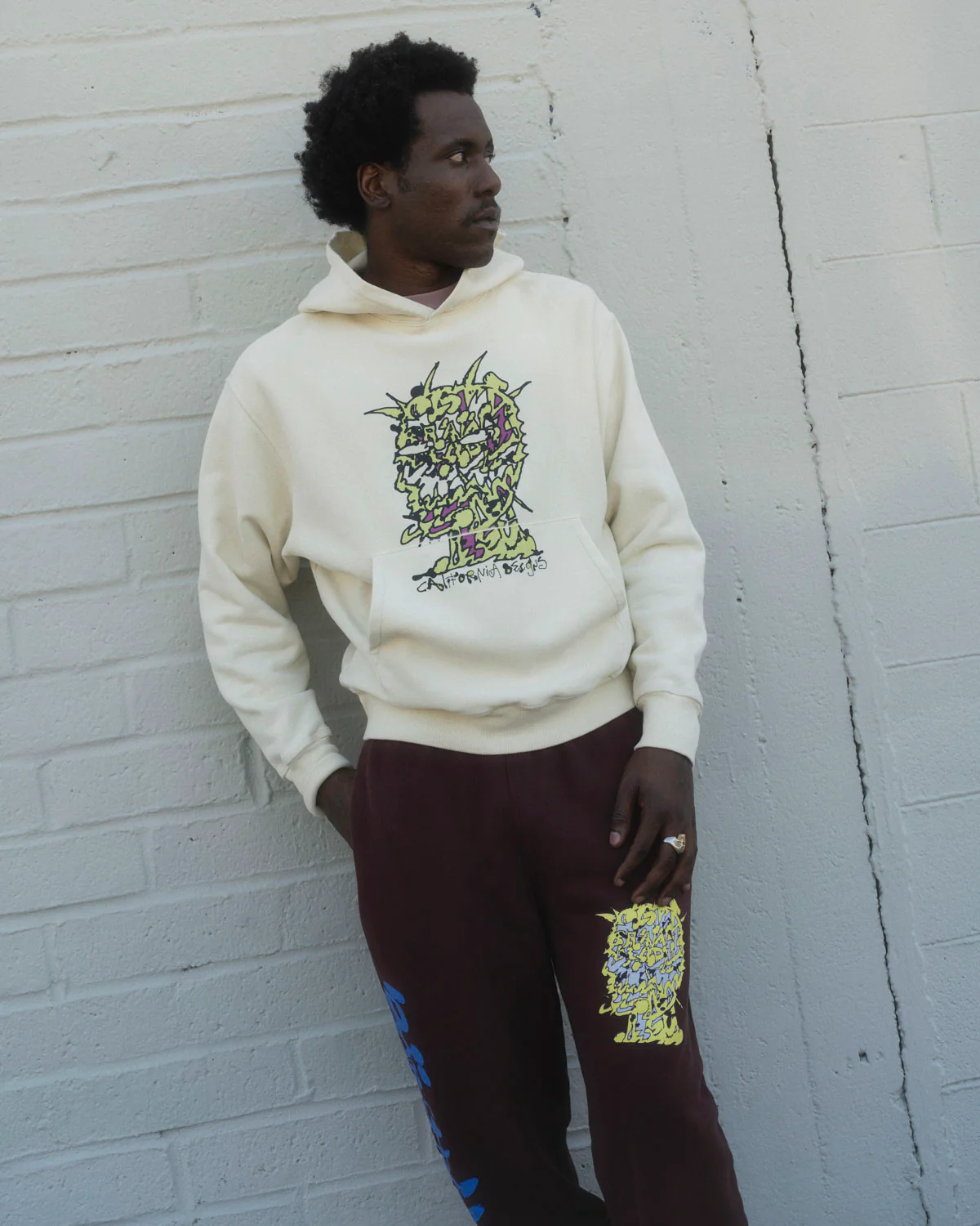 Scrambled Head Hoodie - Natural - Image 4