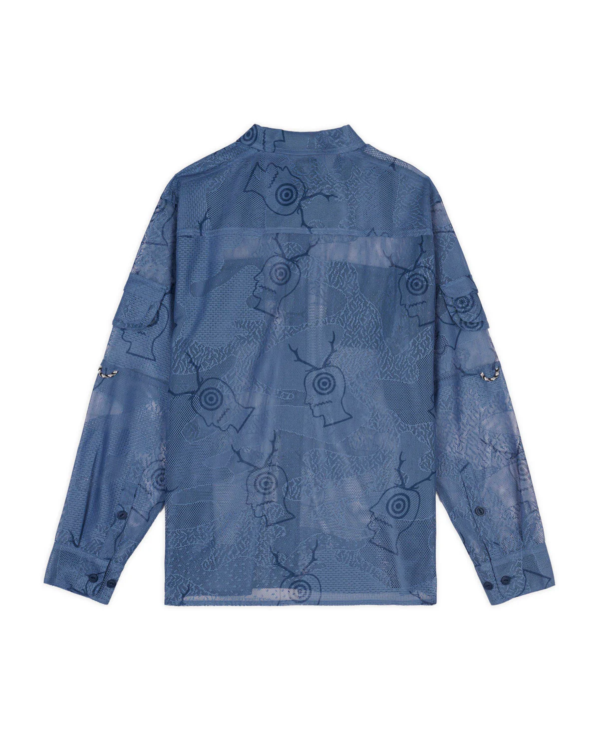Brain Dead x South2 West8 Engineered Mesh Fishing Button Up Shirt - Slate - Image 3
