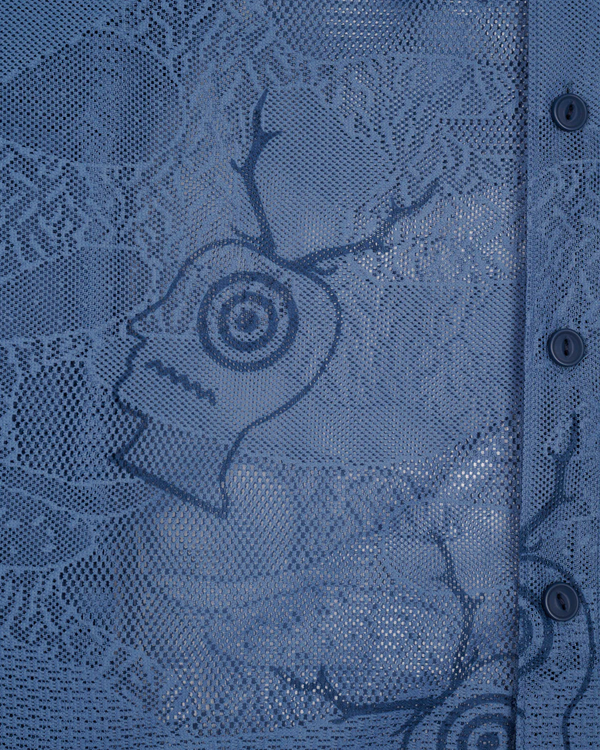 Brain Dead x South2 West8 Engineered Mesh Fishing Button Up Shirt - Slate - Image 5