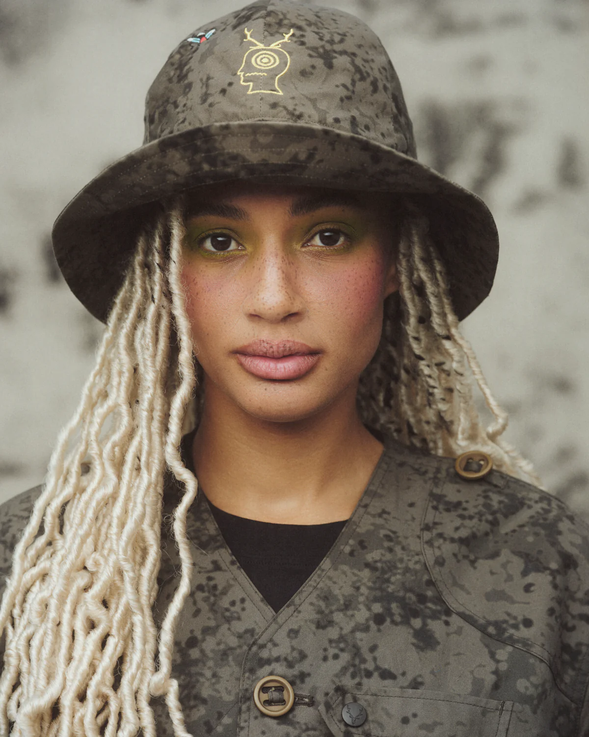 Brain Dead x South2 West8 Fishing Bucket Hat - Grey - Image 6