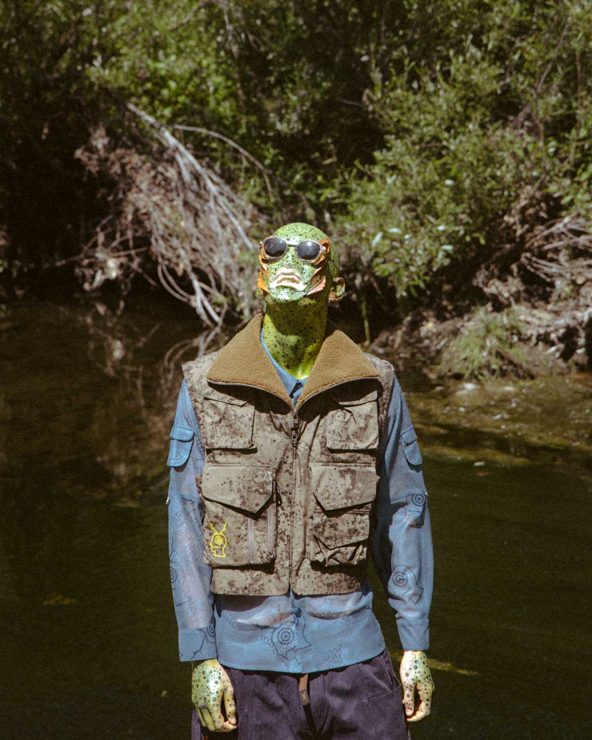 Brain Dead x South2 West8 Fleece Sleeve Tenkara Short Jacket - Grey - Image 4