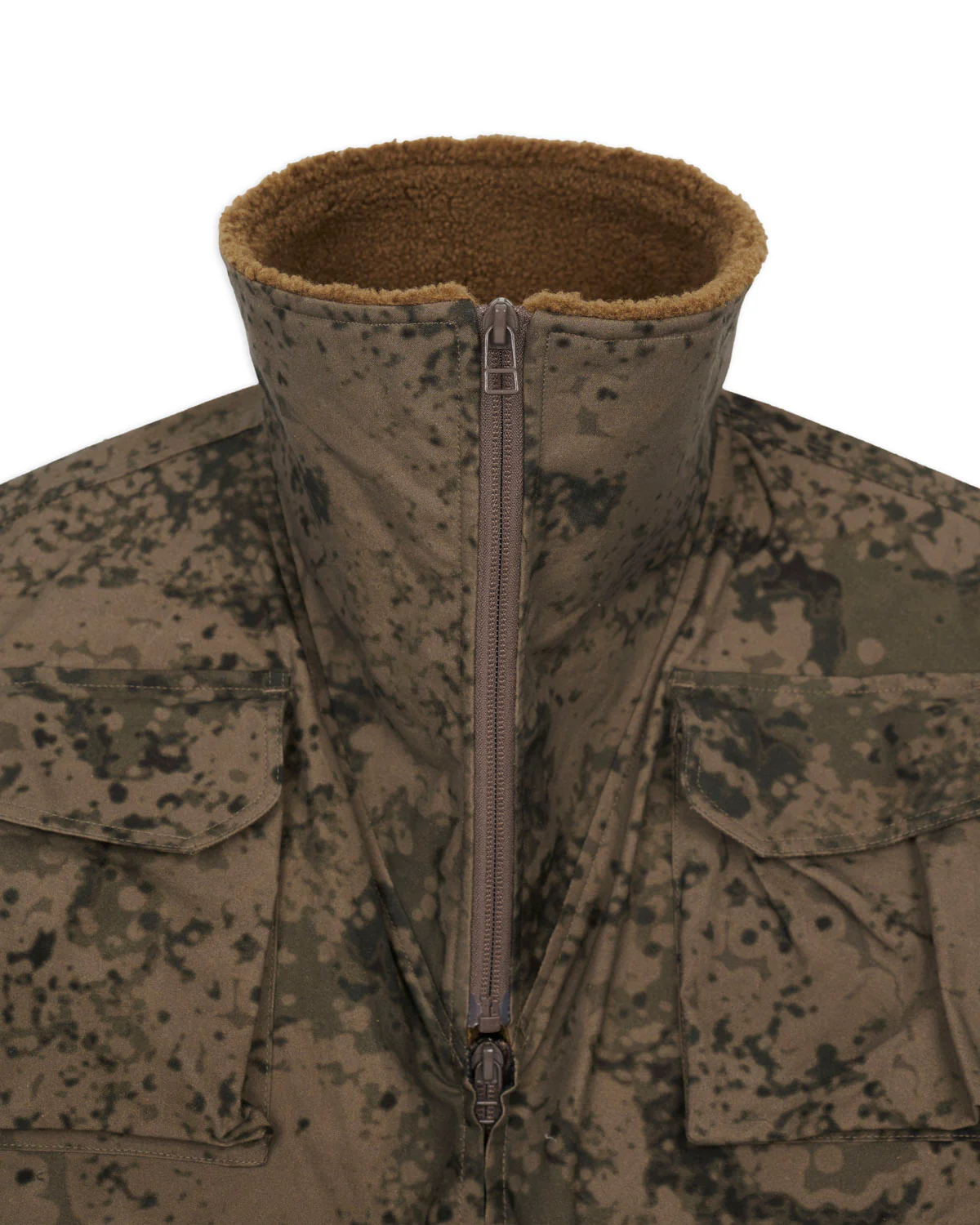 Brain Dead x South2 West8 Fleece Sleeve Tenkara Short Jacket - Grey - Image 5