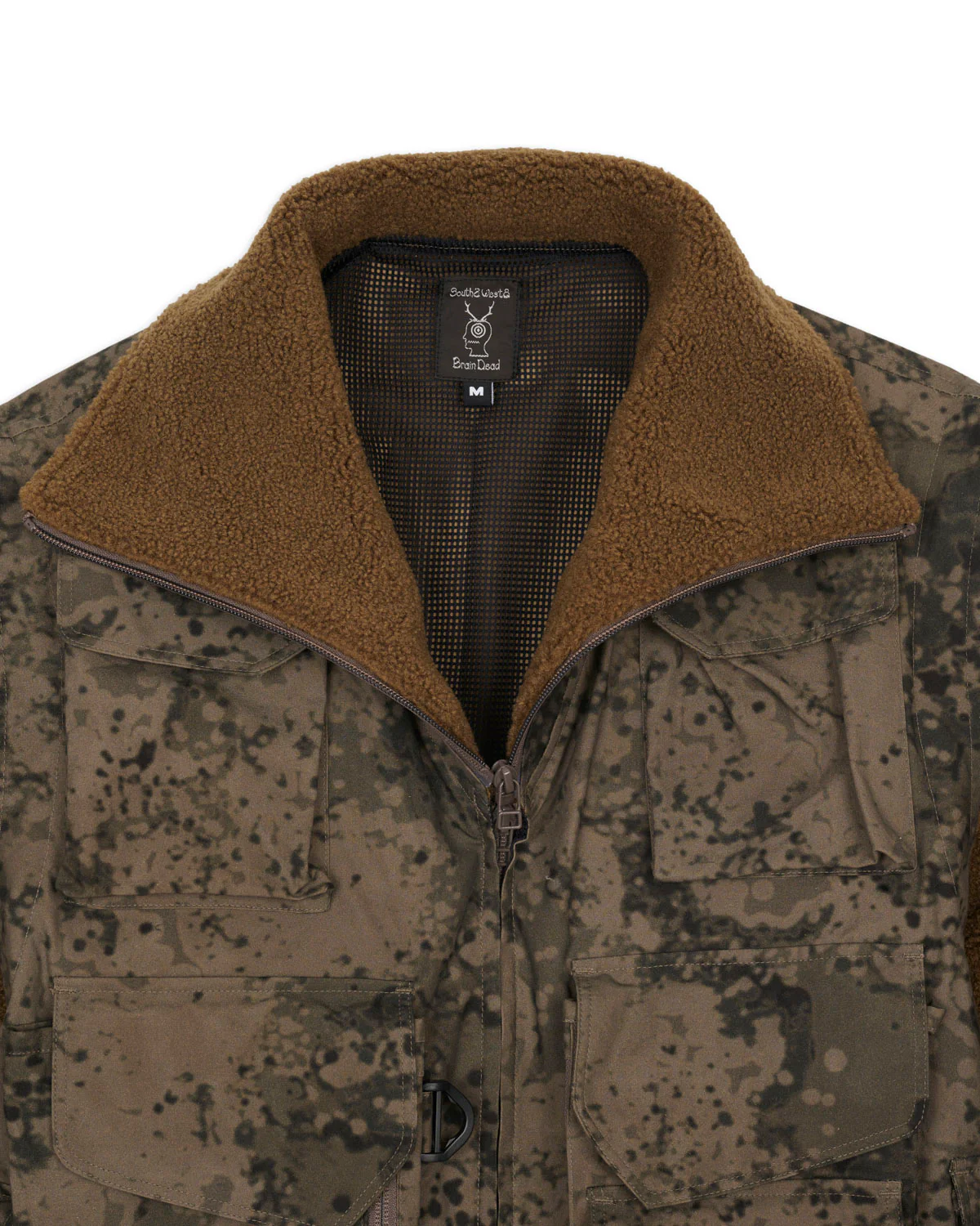 Brain Dead x South2 West8 Fleece Sleeve Tenkara Short Jacket - Grey - Image 7