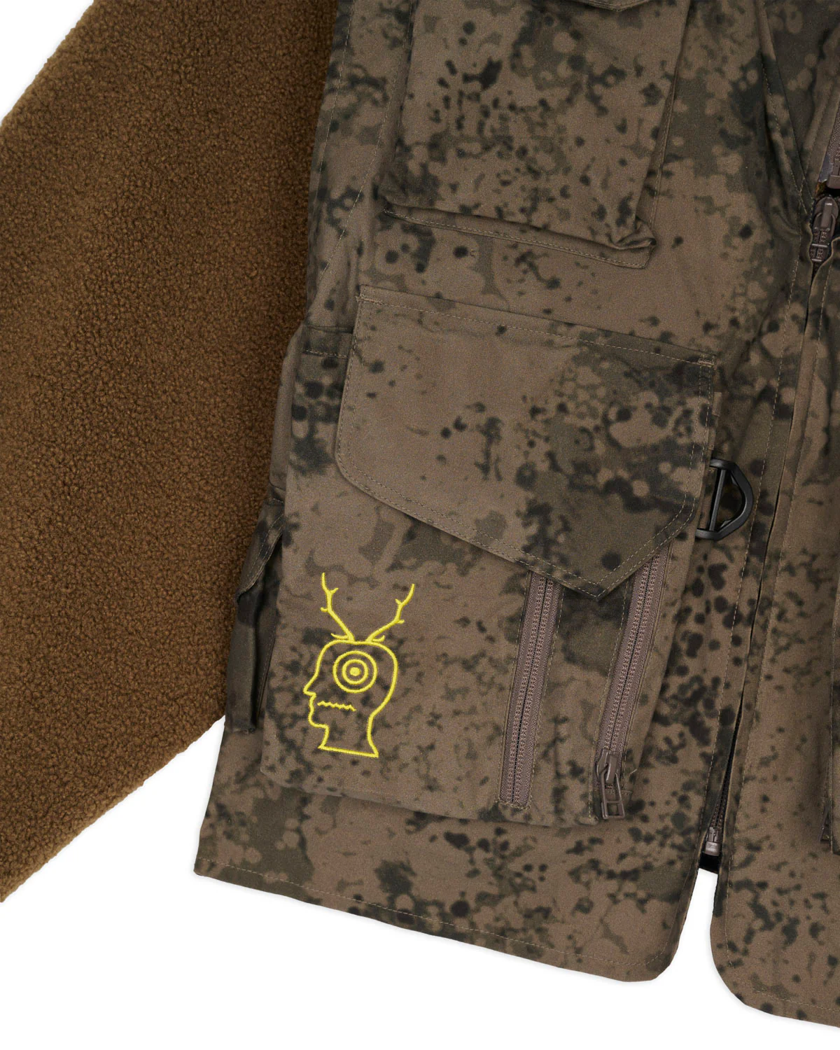 Brain Dead x South2 West8 Fleece Sleeve Tenkara Short Jacket - Grey - Image 9