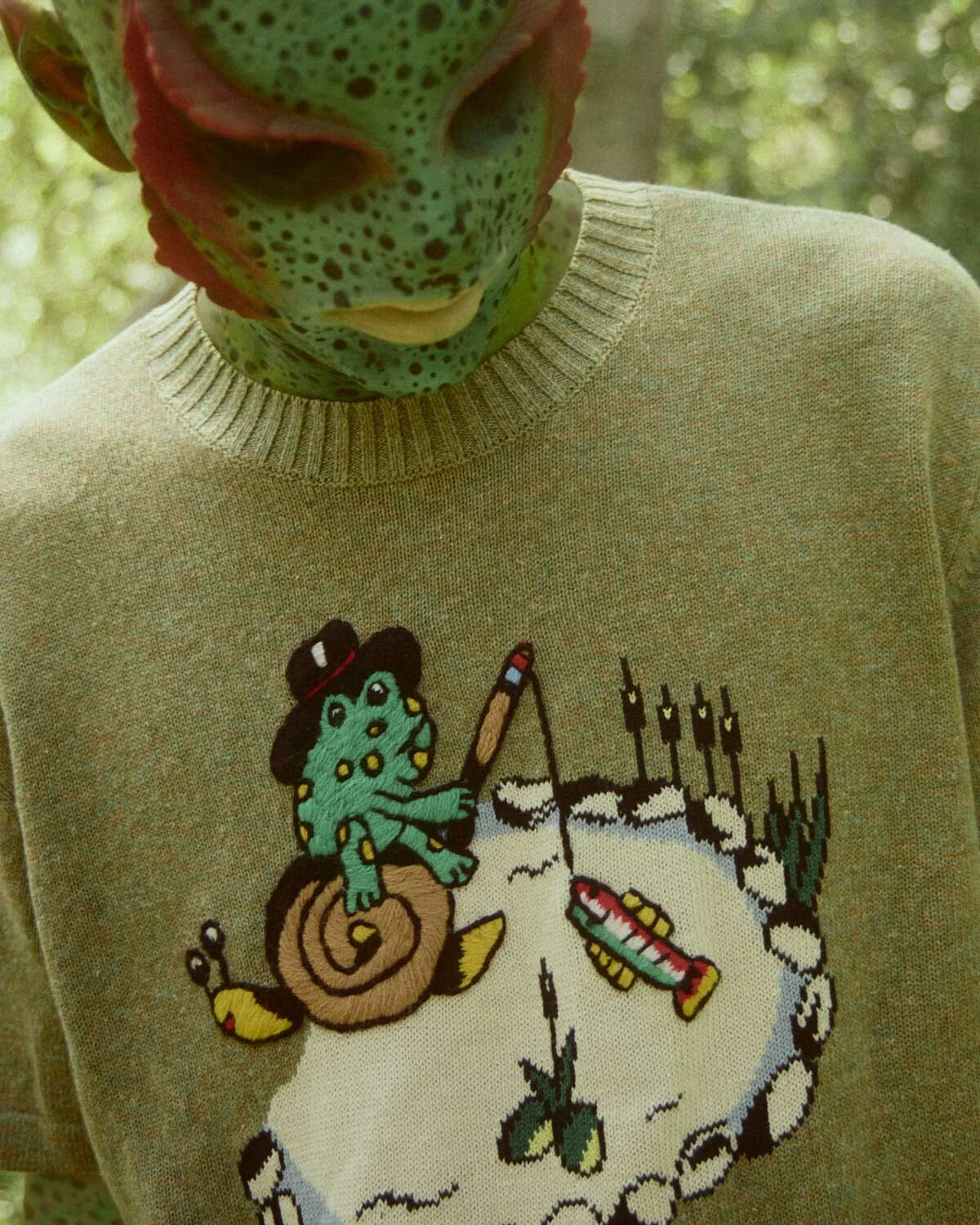 Brain Dead x South2 West8 Short Sleeve Sweater - Moss - Image 5