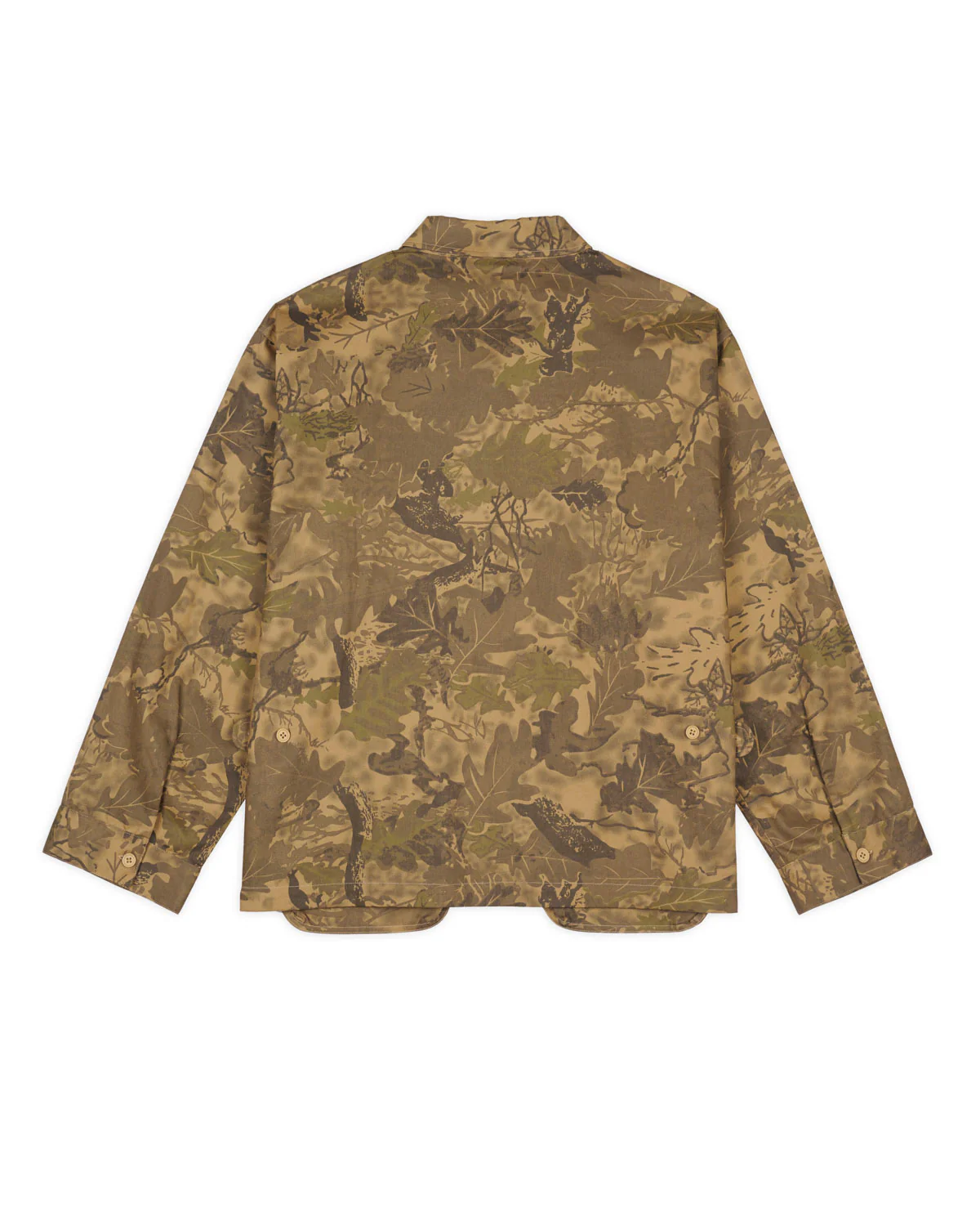 Twill Military Shirt Jacket - Leaf Camo - Image 3