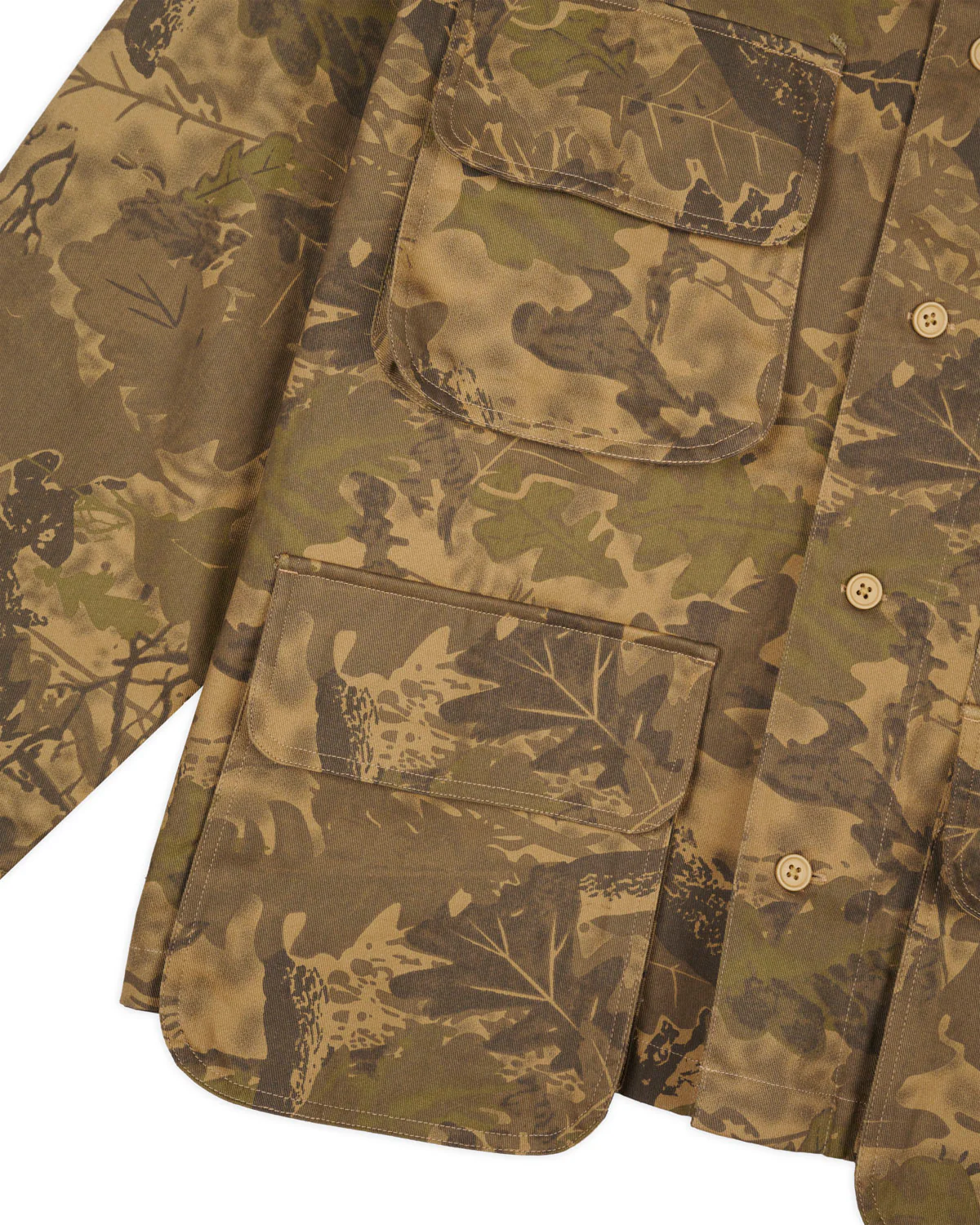 Twill Military Shirt Jacket - Leaf Camo - Image 5