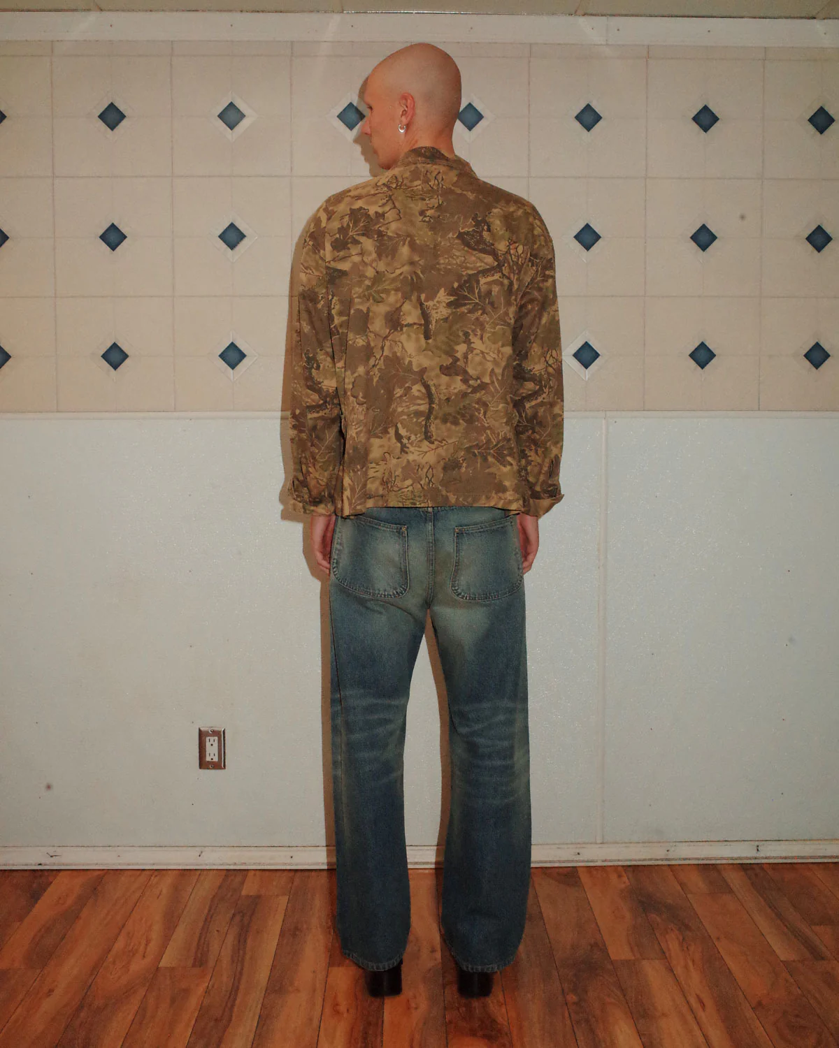 Twill Military Shirt Jacket - Leaf Camo - Image 6