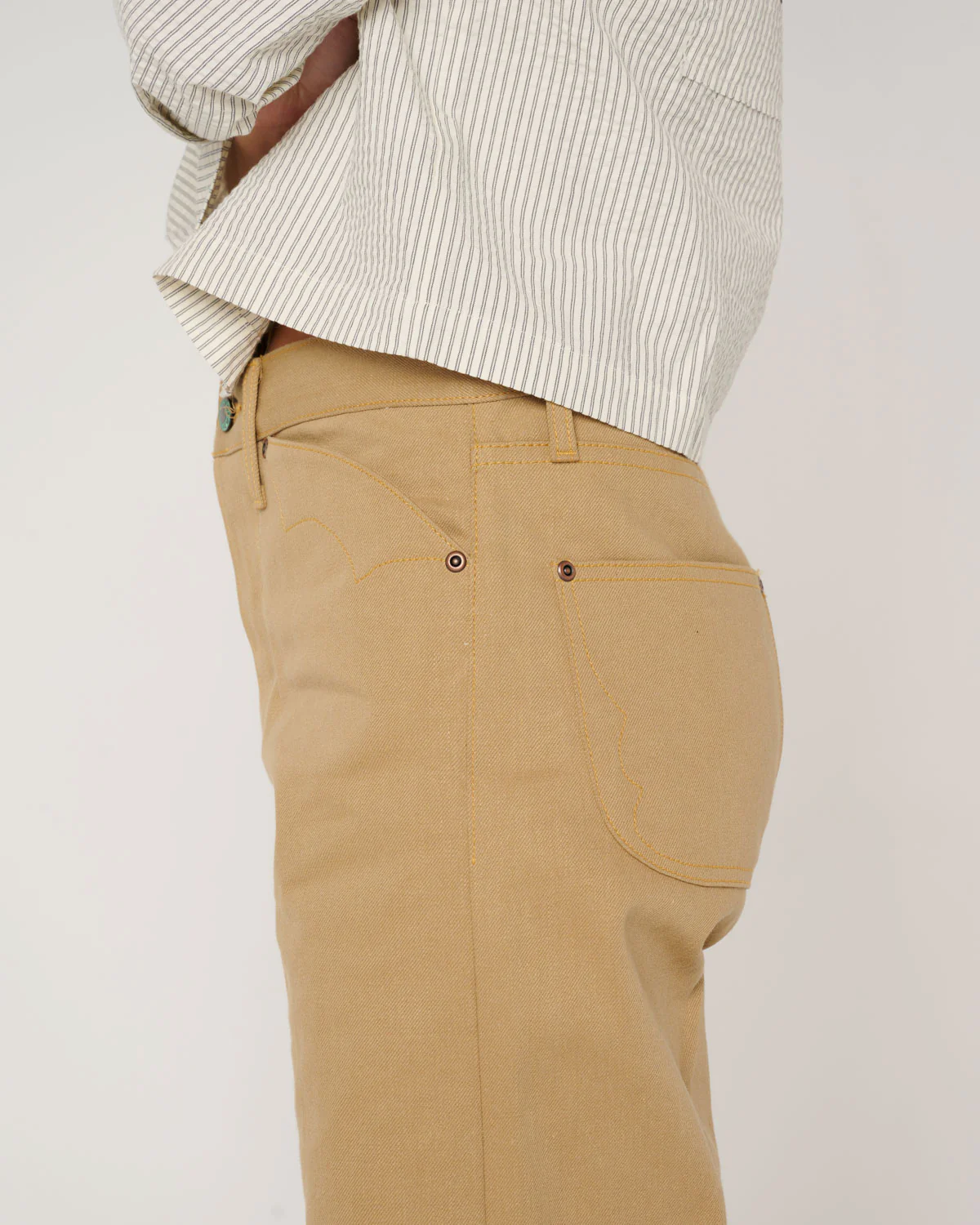 Type 00 13.5oz Selvedge Bull Denim - Tan - Image 13