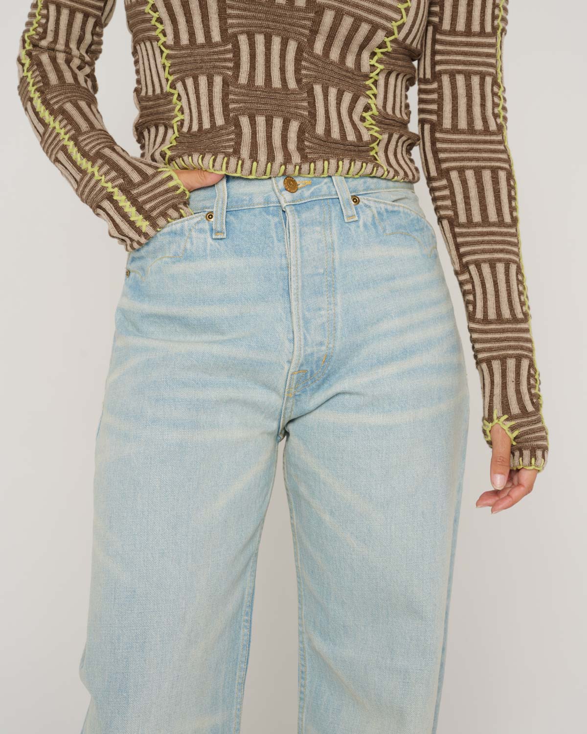 Type 00 15oz Selvedge Denim Pant - Light Washed Indigo - Image 10