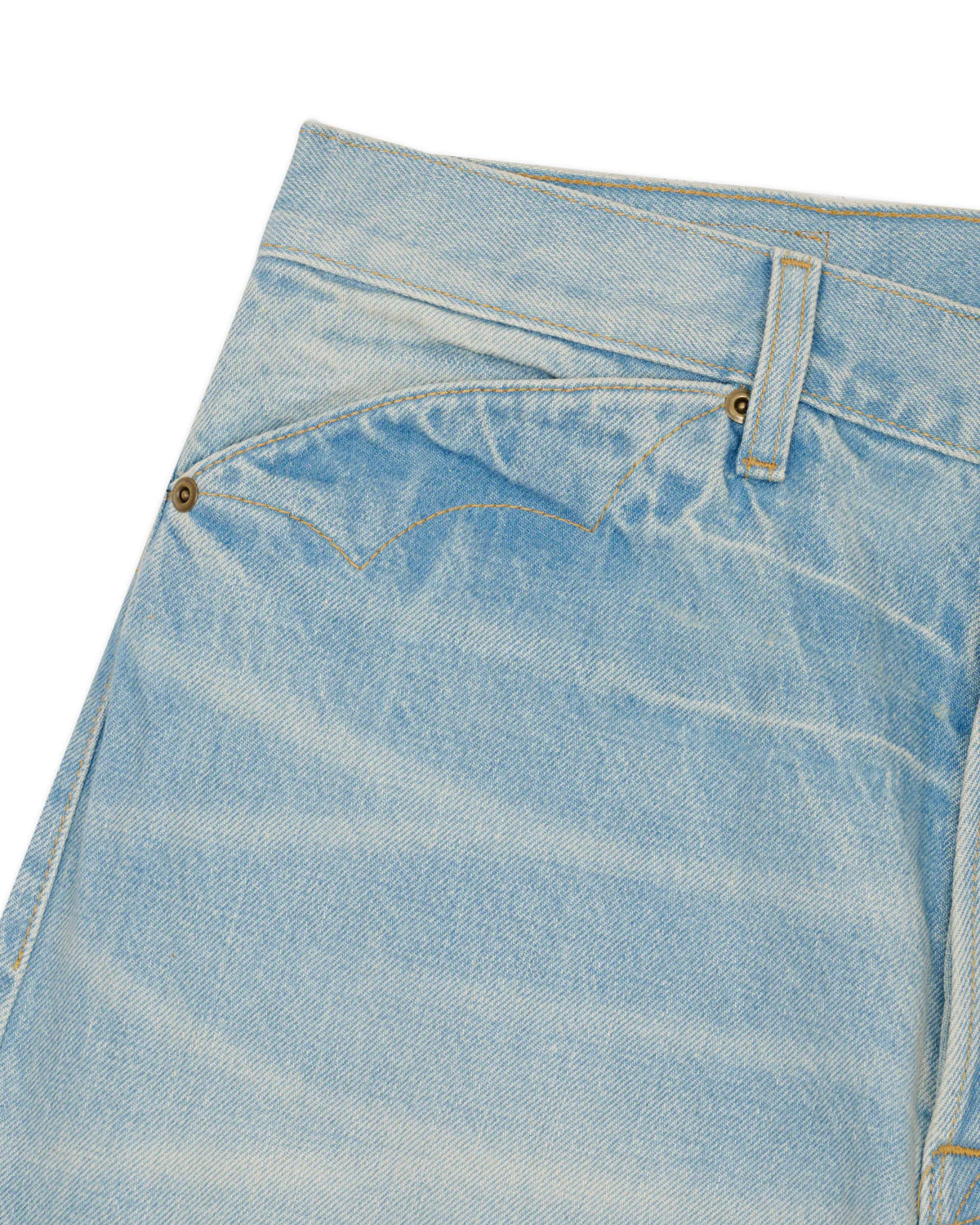 Type 00 15oz Selvedge Denim Pant - Light Washed Indigo - Image 11