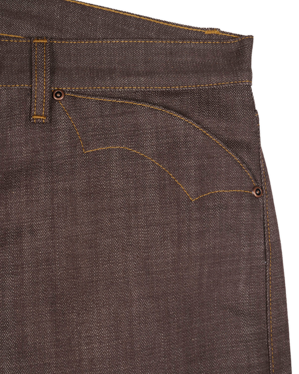 Type 00 14.5oz Selvedge Denim Pant - Brown - Image 10