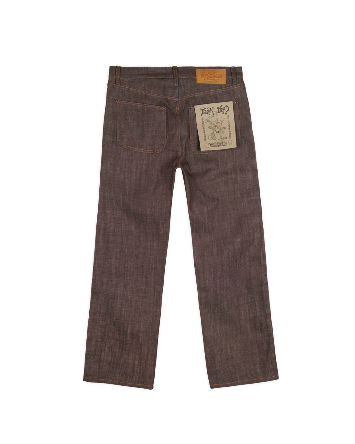 Type 00 14.5oz Selvedge Denim Pant - Brown - Image 3