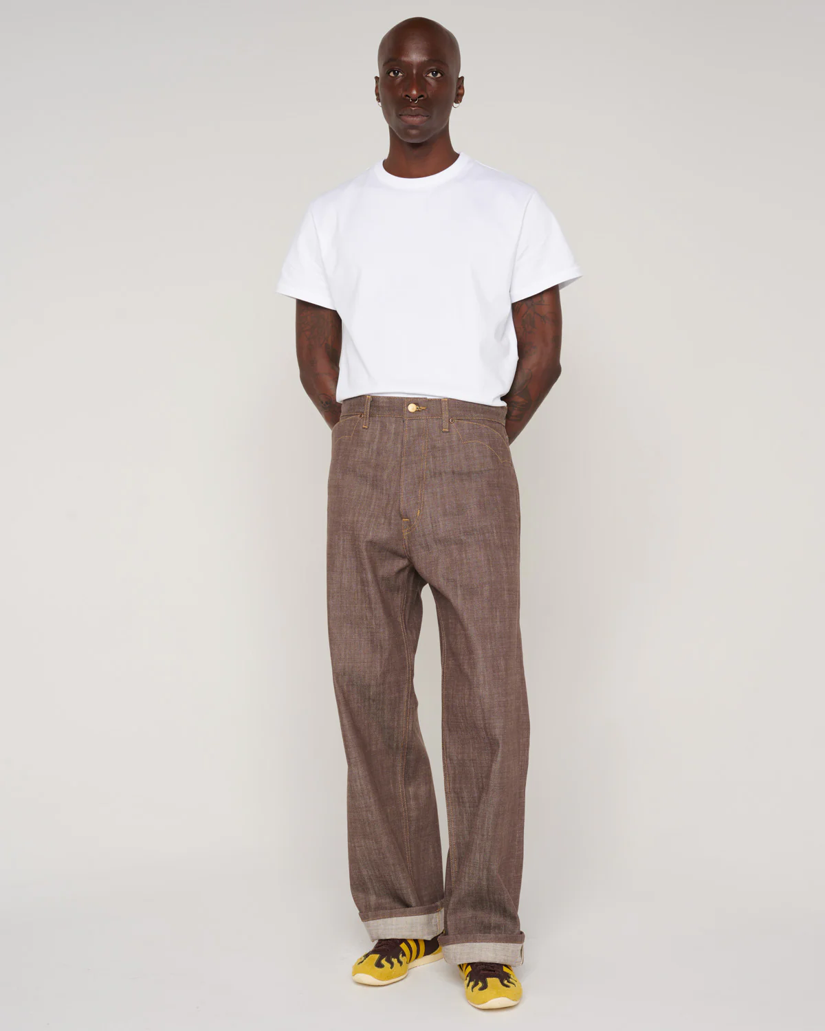 Type 00 14.5oz Selvedge Denim Pant - Brown - Image 4