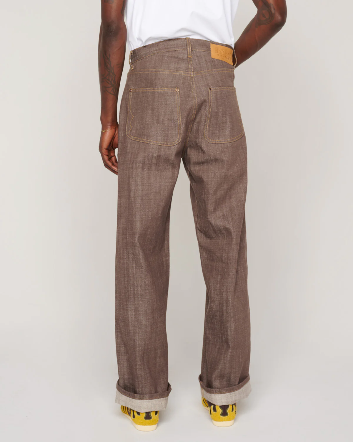 Type 00 14.5oz Selvedge Denim Pant - Brown - Image 8