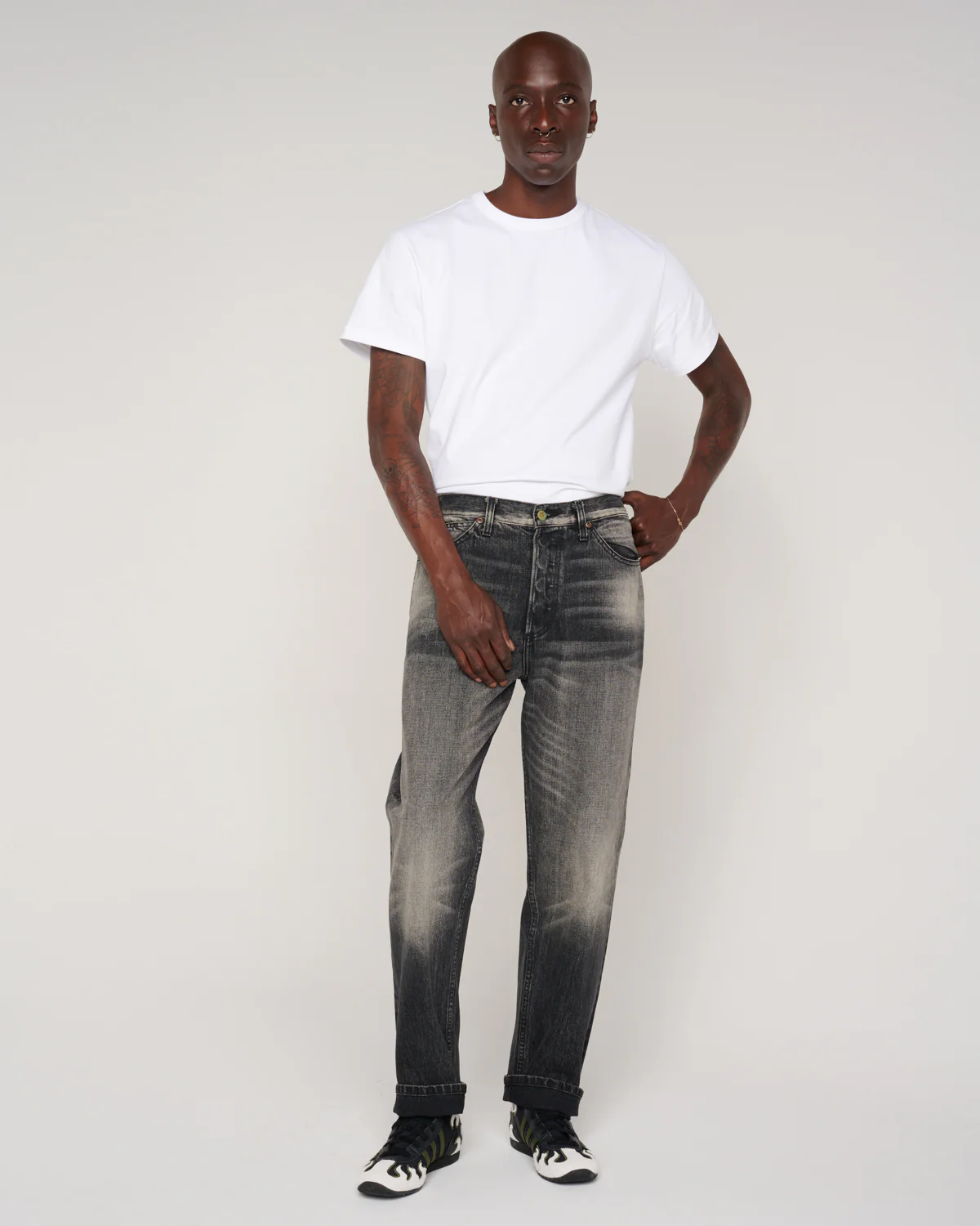 Type 01 13.2oz Selvedge Denim Pant - Washed Black - Image 4