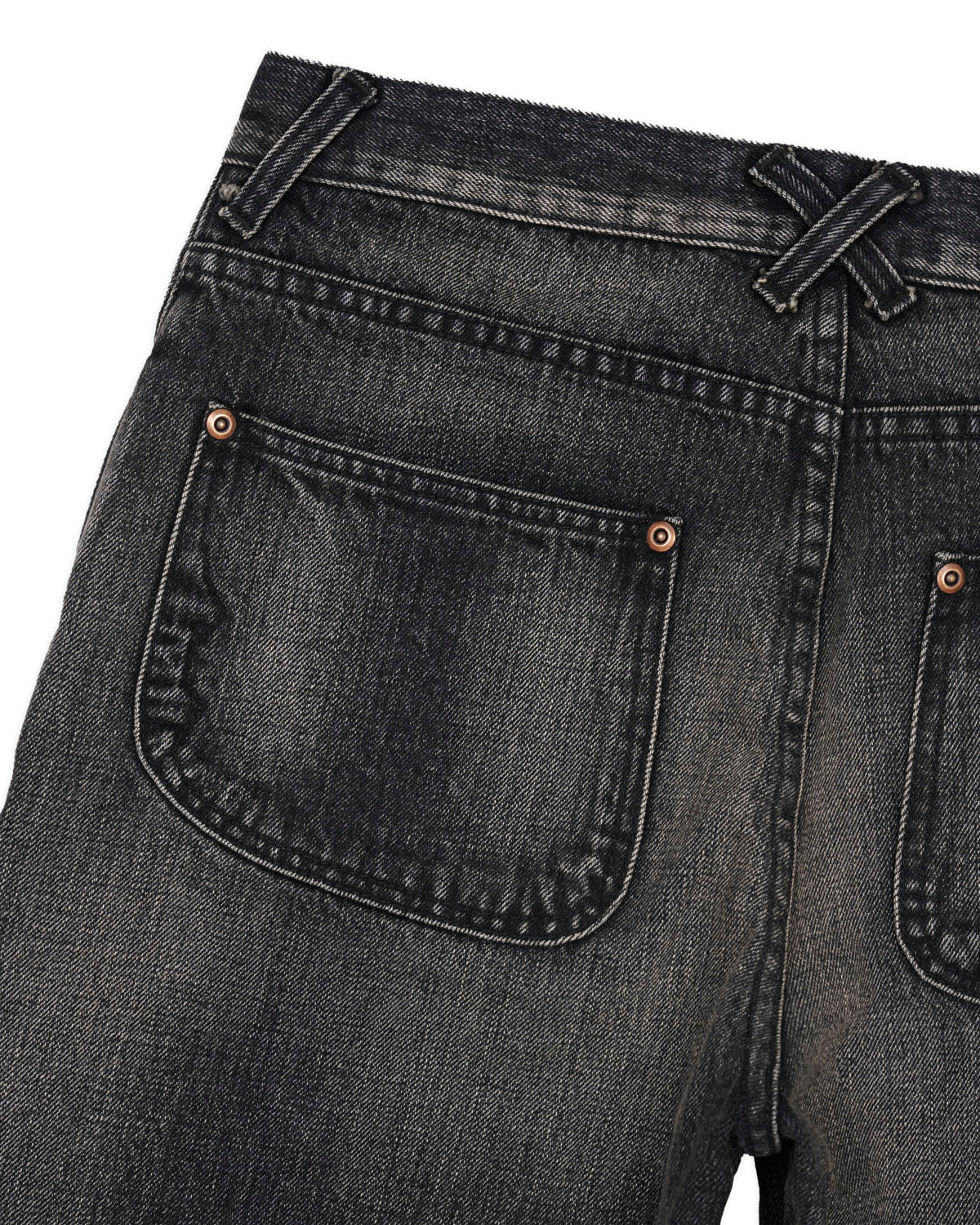 Type 01 13.2oz Selvedge Denim Pant - Washed Black - Image 9