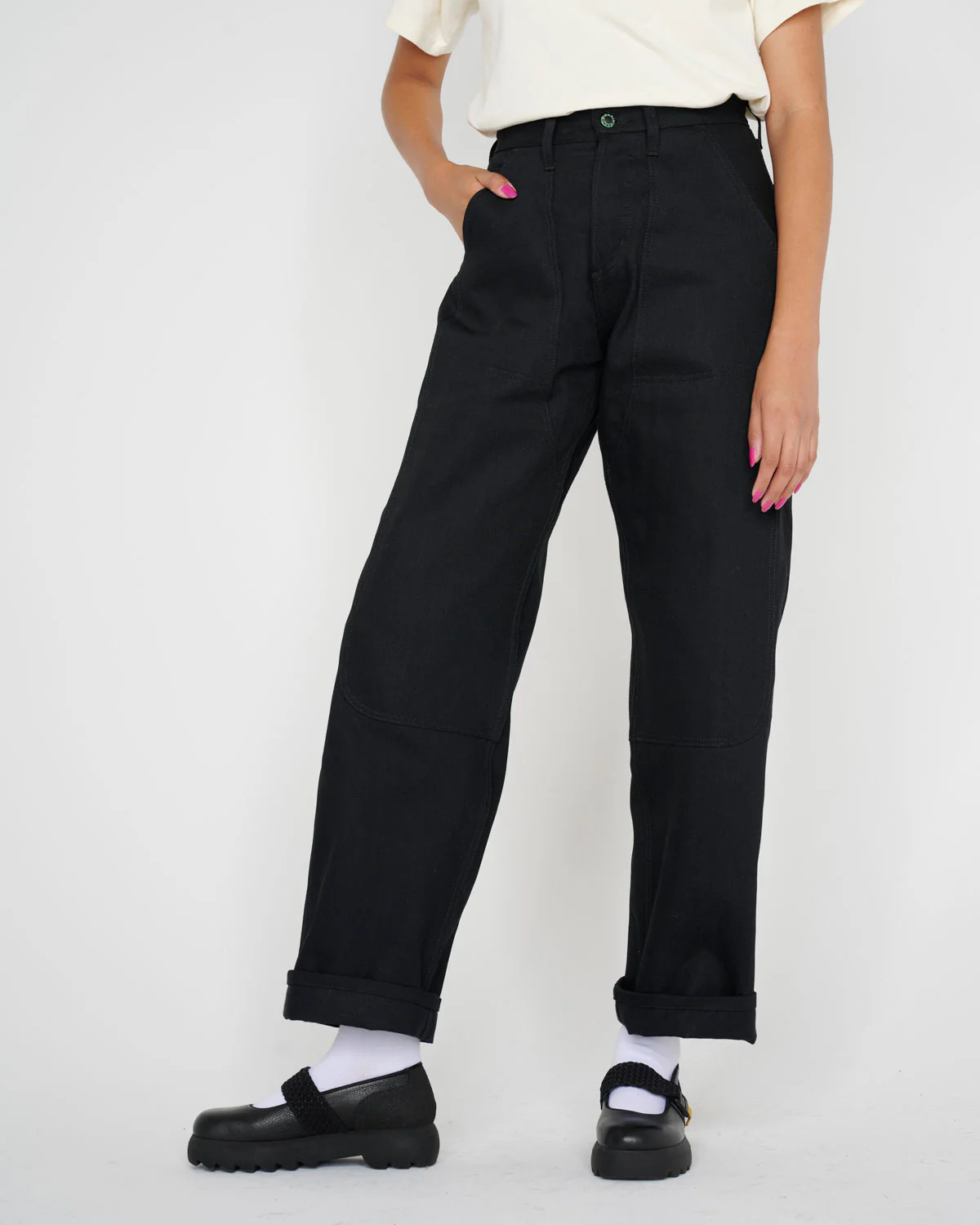 Type 02 13.2oz Selvedge Denim - Solid Black - Image 10