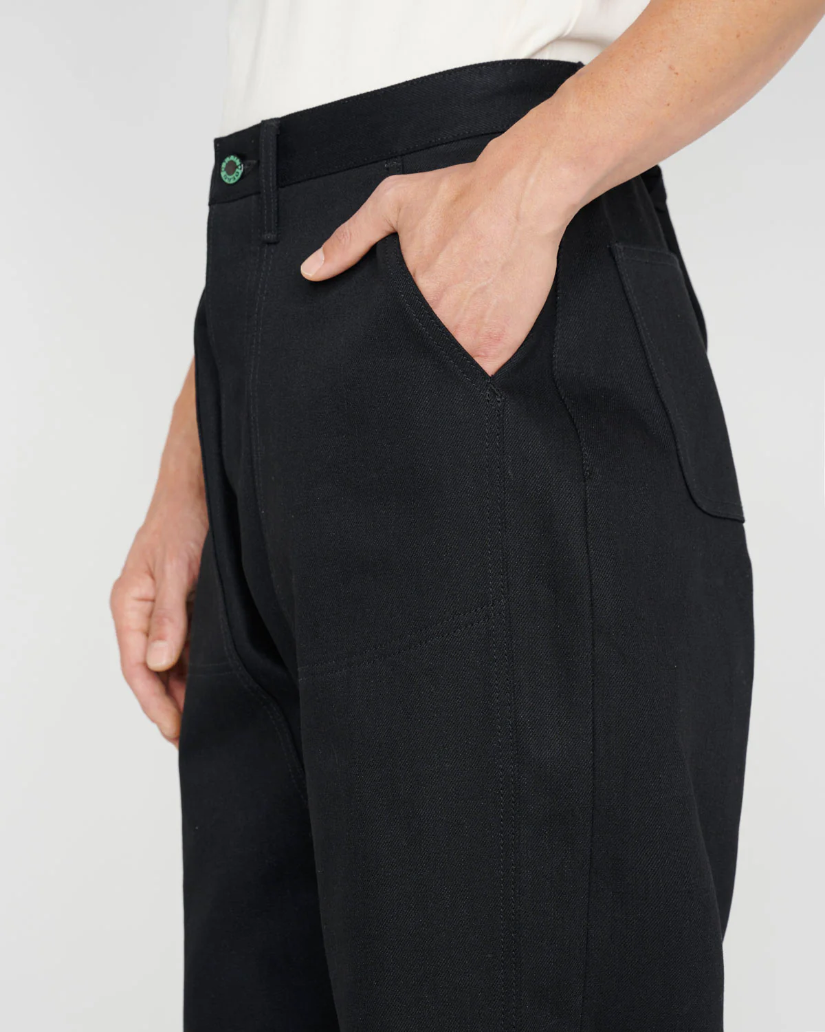 Type 02 13.2oz Selvedge Denim - Solid Black - Image 13